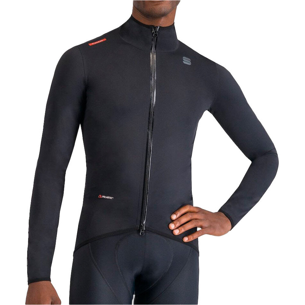 Fiandre aqua chaqueta impermeable ciclismo hombre Negro (XXL)