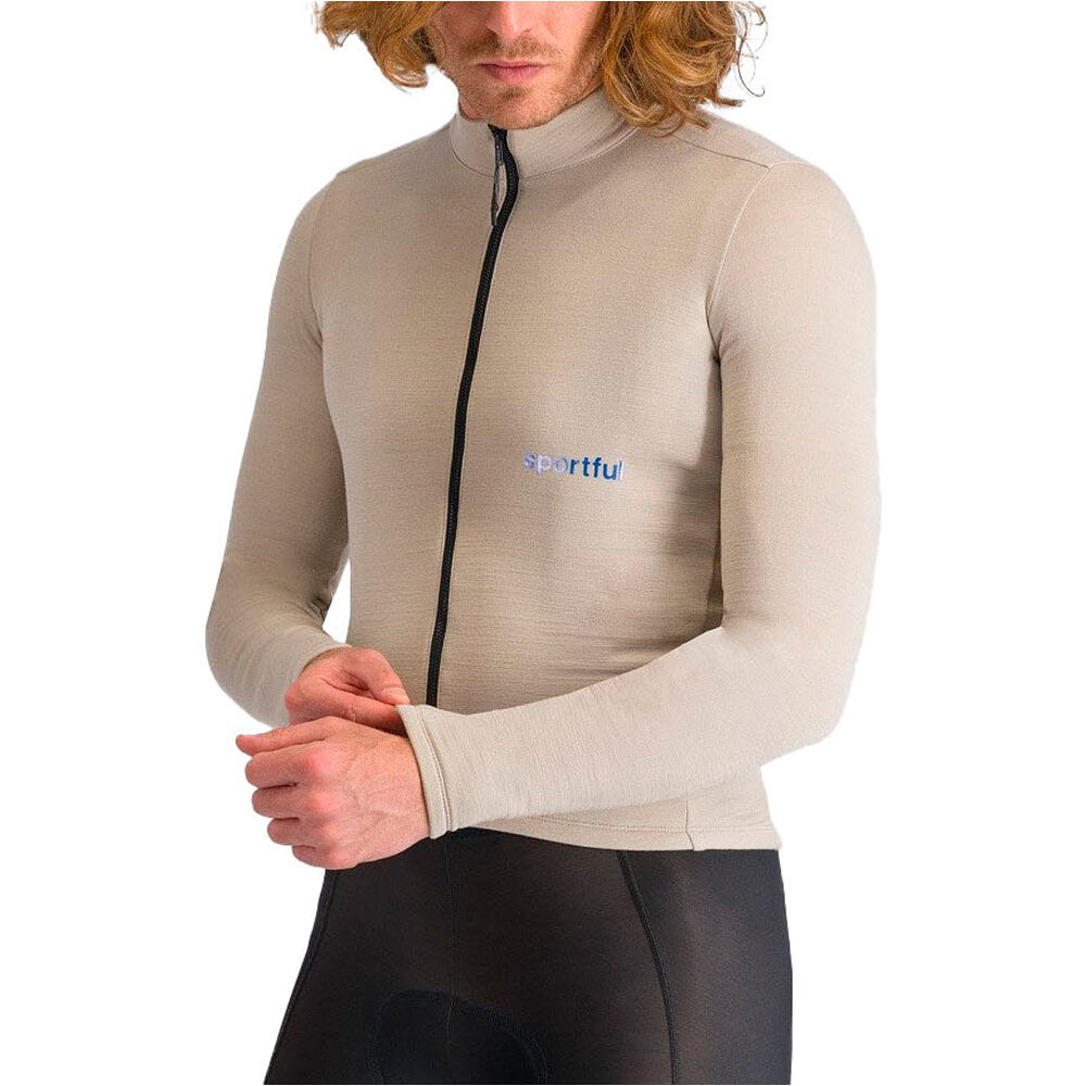 Supergiara maillot manga larga hombre Beige (M)