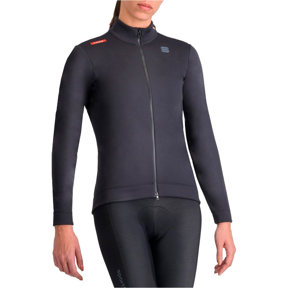 Fiandre 2 cortavientos ciclismo mujer Negro (L)