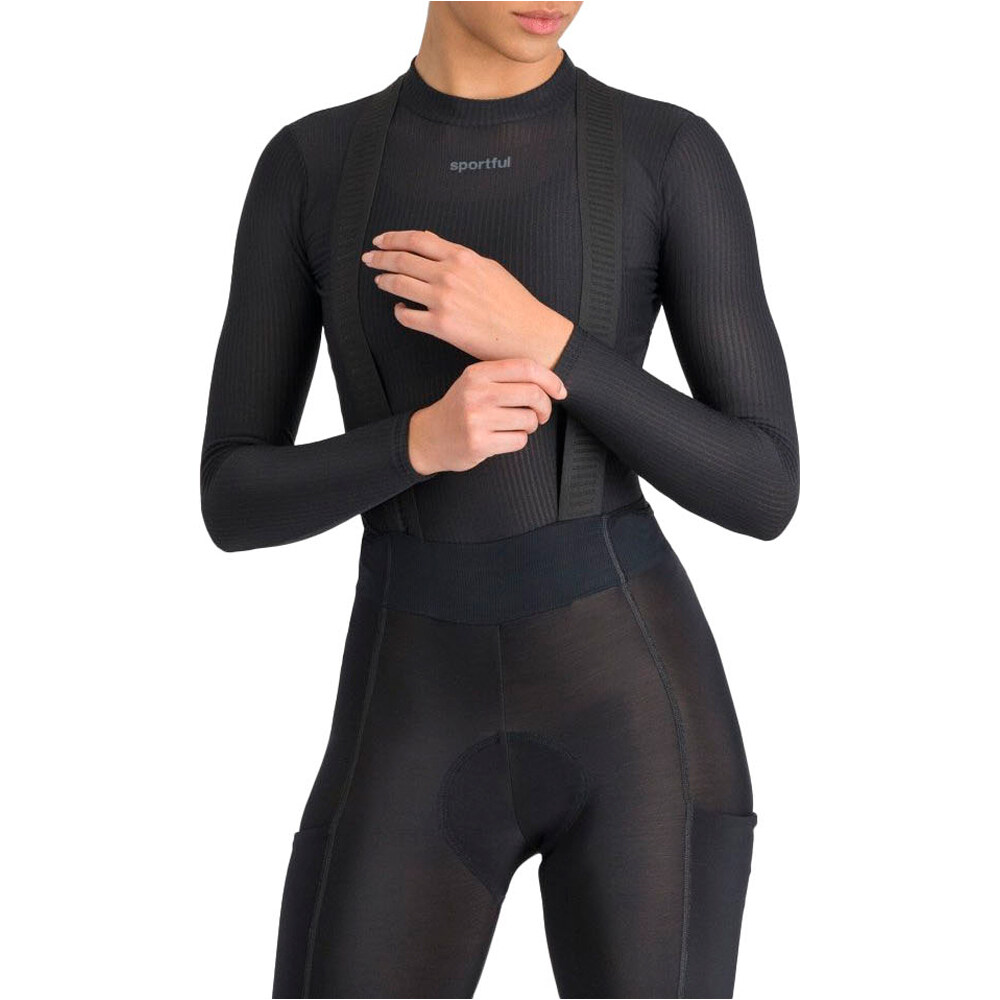 Winter camiseta térmica mujer Negro (M)