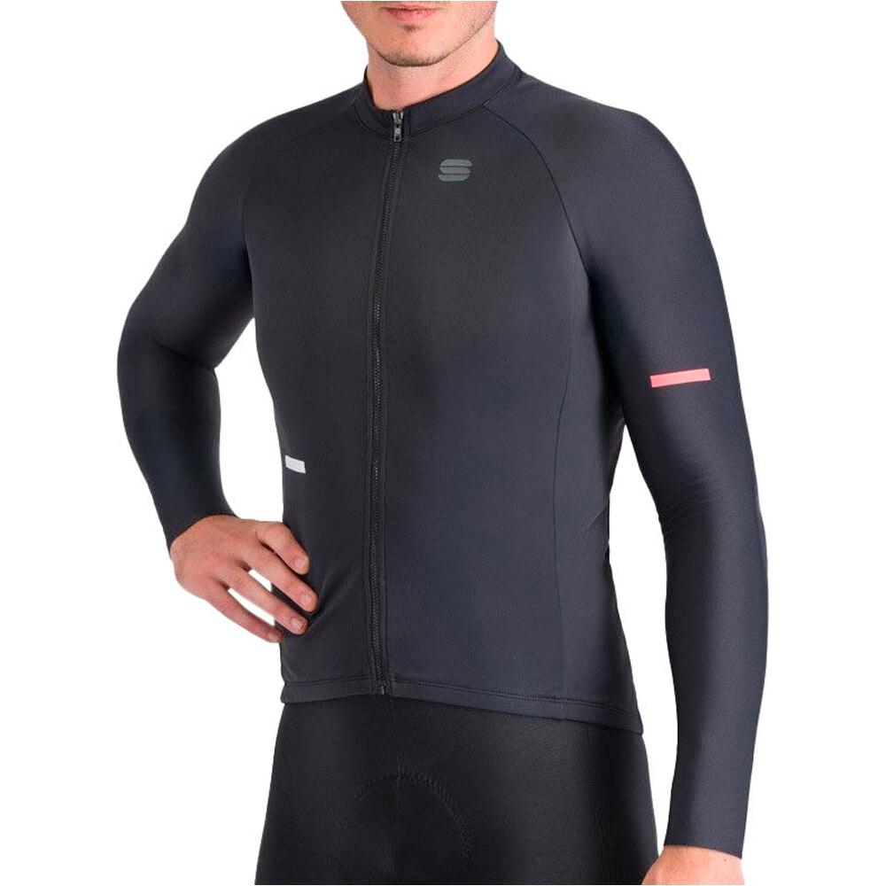 Supernova thermal maillot manga larga hombre Negro (XXXL)
