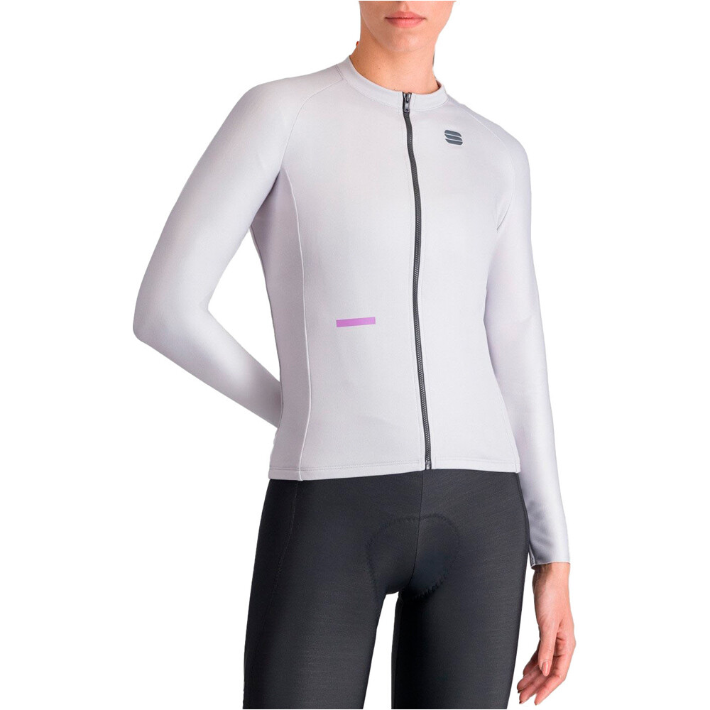Supernova maillot manga larga mujer Gris