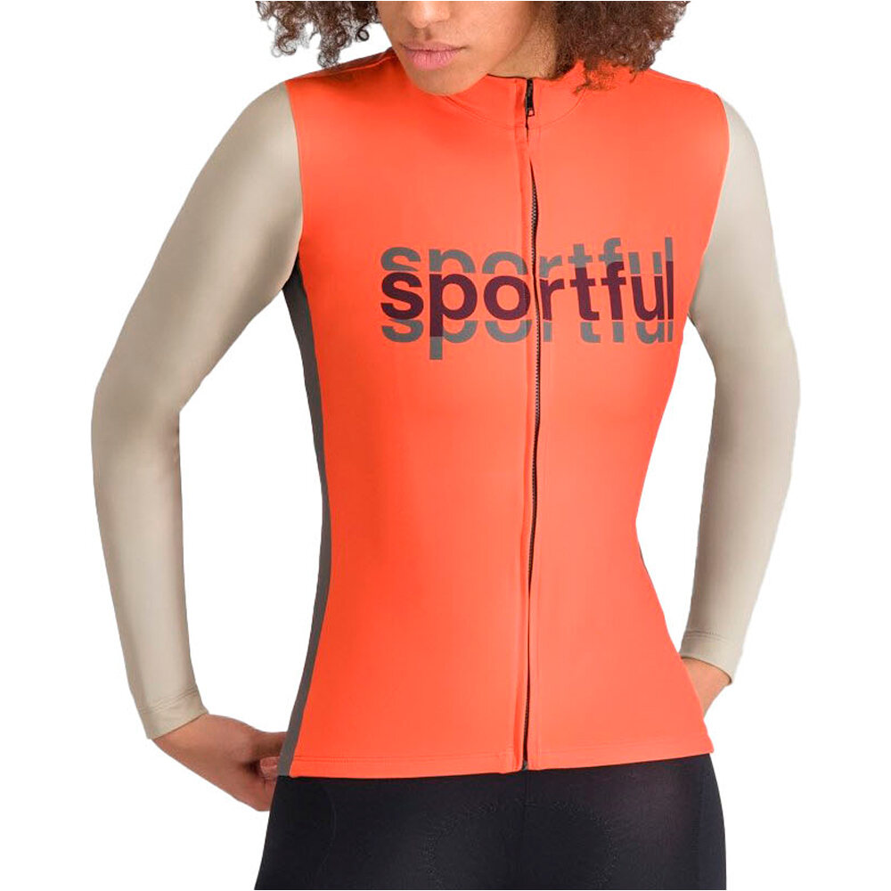 Sportful Supergiara logo maillot manga larga mujer