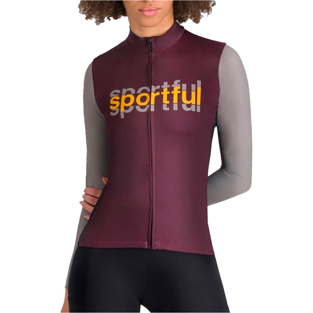 Sportful supergiara logo maillot manga larga mujer