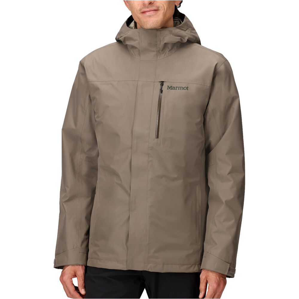 Ramble component chaqueta impermeable insulada hombre Gris (L)