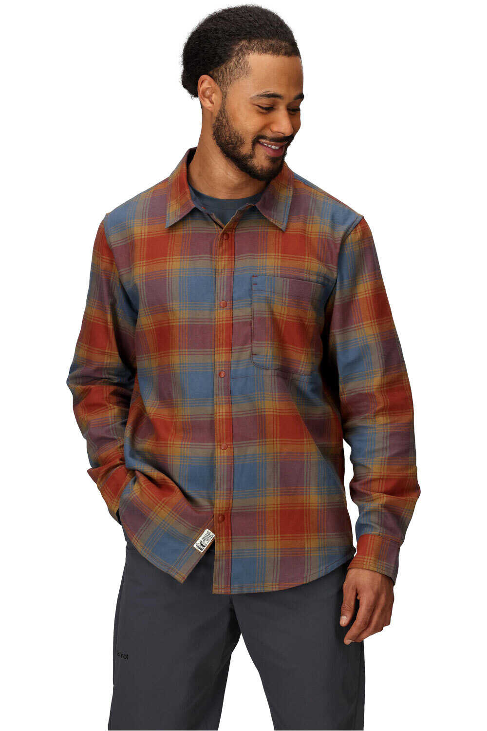 Stonepeak lightweight performance flannel camisa montaña manga larga hombre Marron (S)