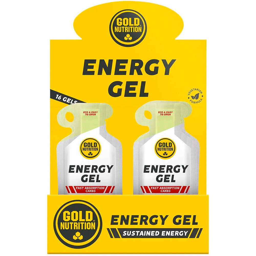 Gold Nutrition Caja energy gel strawberry amp energía instantánea