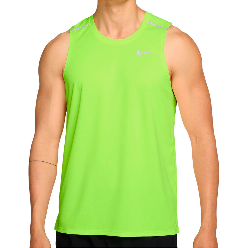 Dri-fit miler camiseta entrenamiento tirantes hombre Amarillo (L)