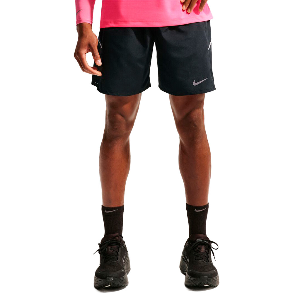 Dri-fit miler pantaloneta técnica hombre Negro (M)