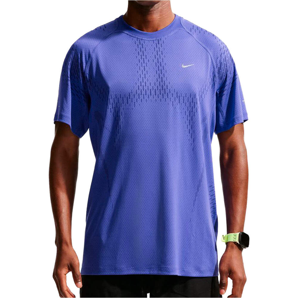 Dri-fit adv stride novelty camiseta técnica manga corta hombre Azul (L)