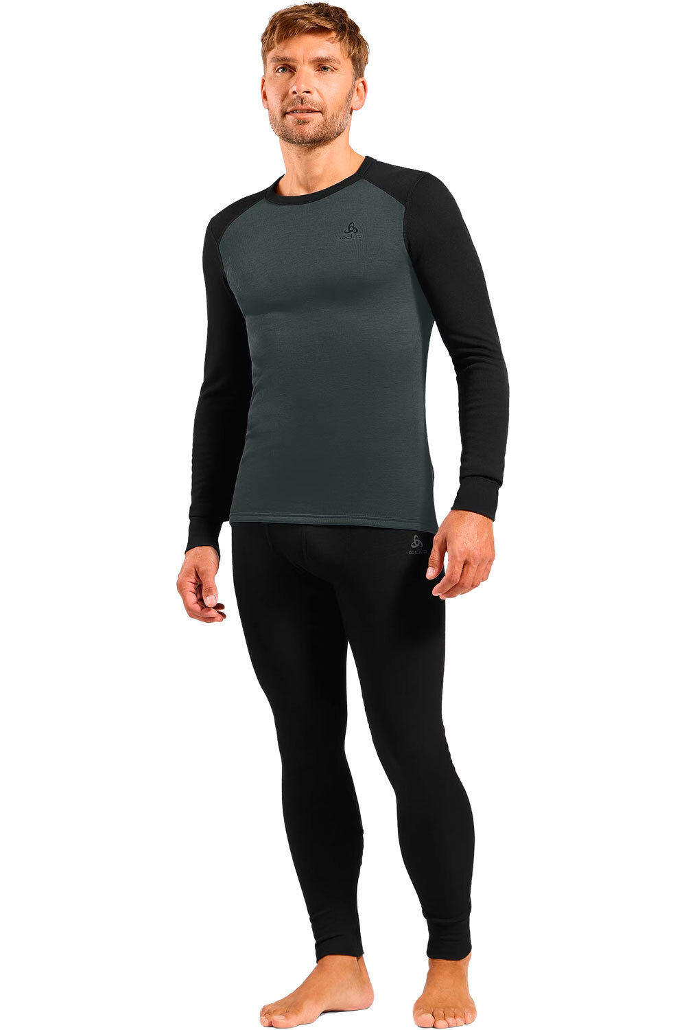Active warm special set camiseta térmica manga larga hombre Negro (L)