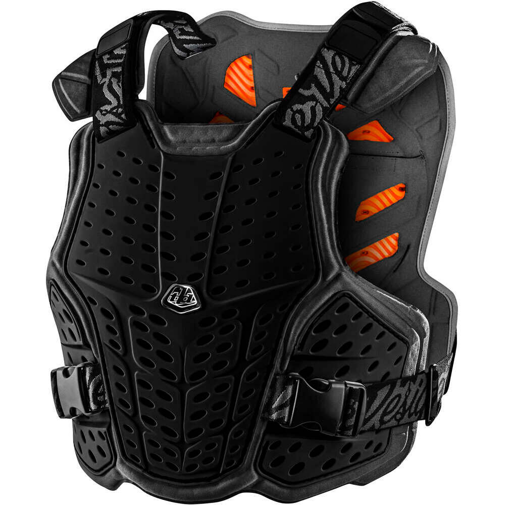Troy- rockfight ce chest protector maillot manga corta hombre Negro (M/L)
