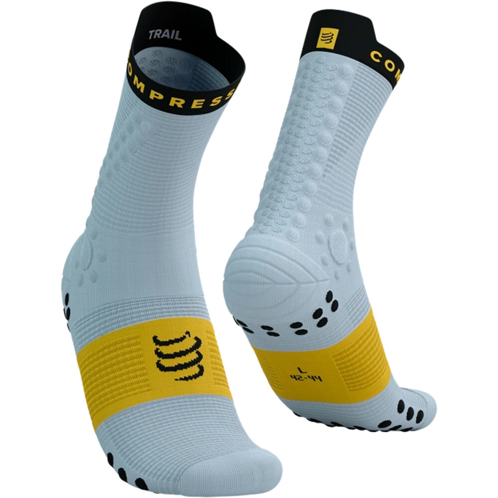 Pro racing socks v40 trail calcetines running Gris (1)