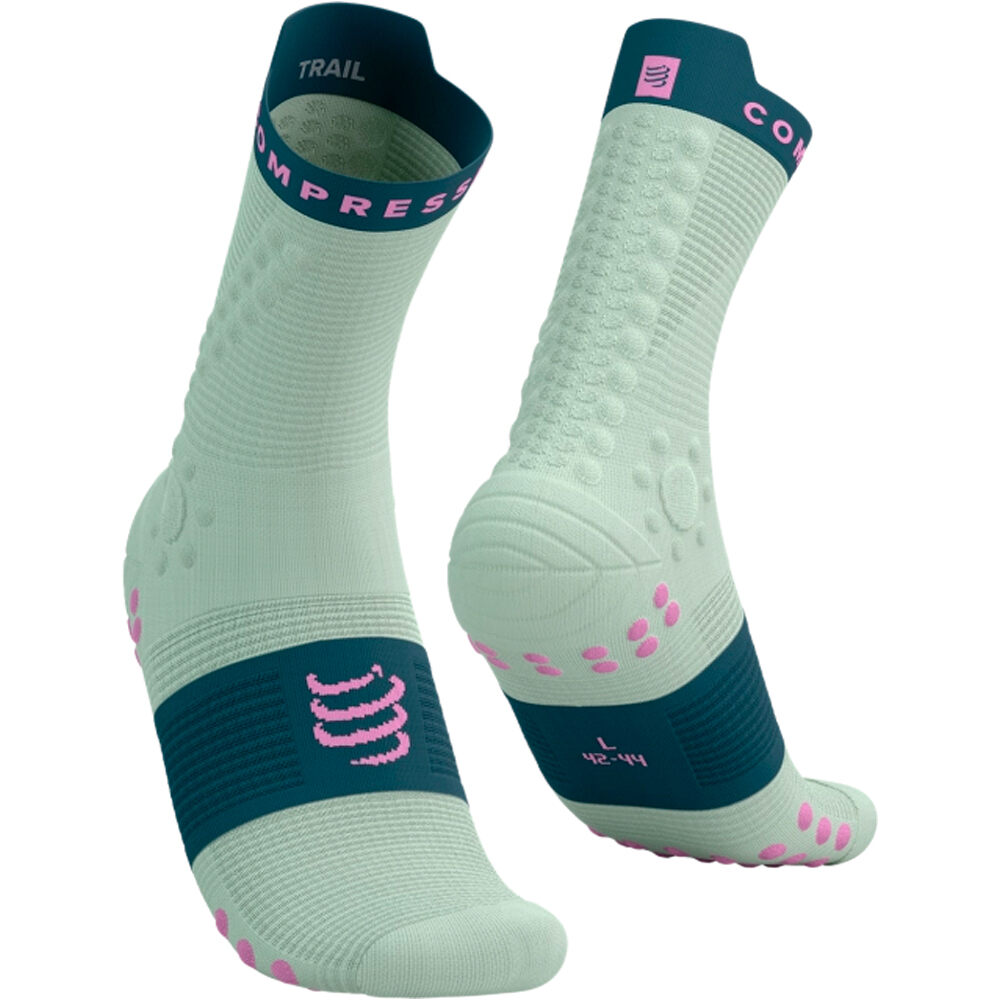Pro racing socks v40 trail calcetines running Verde (1)