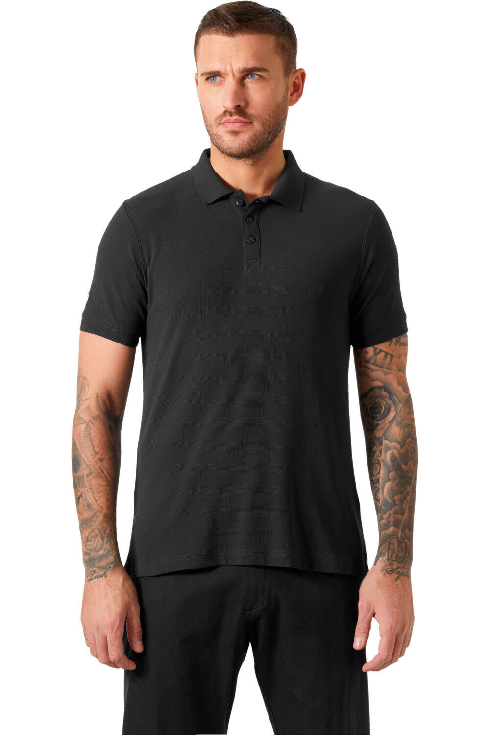 Crewline polo manga corta hombre Negro (XXL)