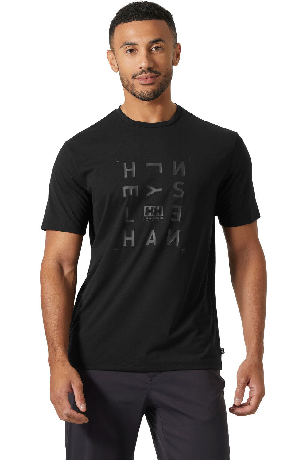 Skog graphic camiseta montaña manga corta hombre Negro (M)