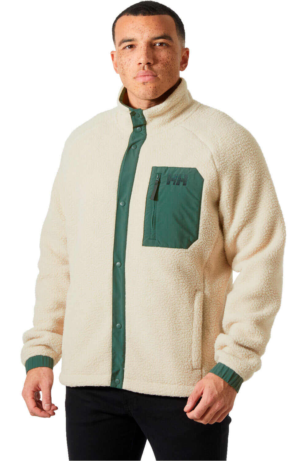Panorama pile snap forro polar hombre Beige (XL)