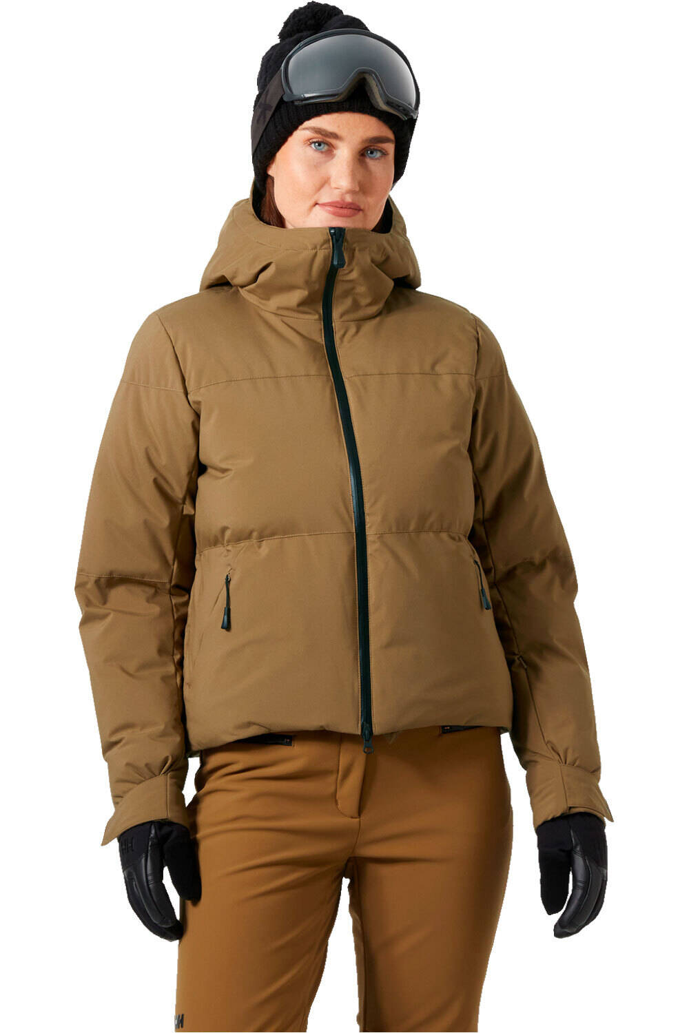 Nora short puffy chaqueta esquí mujer Marron