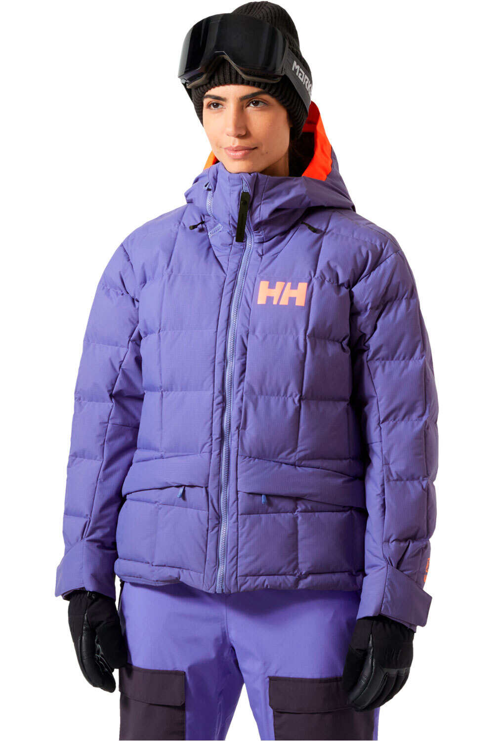 Emiko ridable puffy chaqueta esquí mujer Morado (XL)