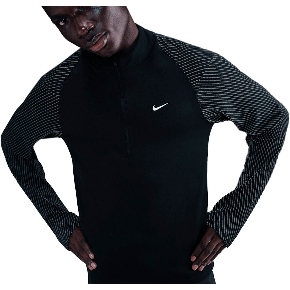 Dri-fit reflect camiseta técnica manga larga hombre Negro (M)