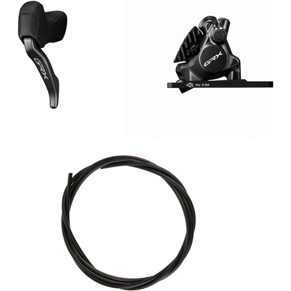 Disc brake set front black pastillas discos y accesorios freno Negro (UNICA)