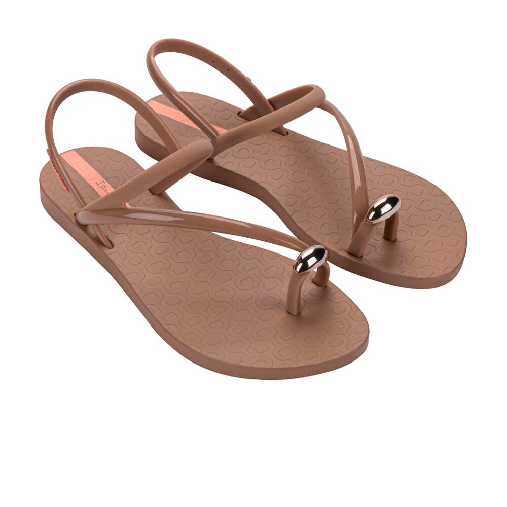 Glam ring sandal chanclas mujer Marron (40)