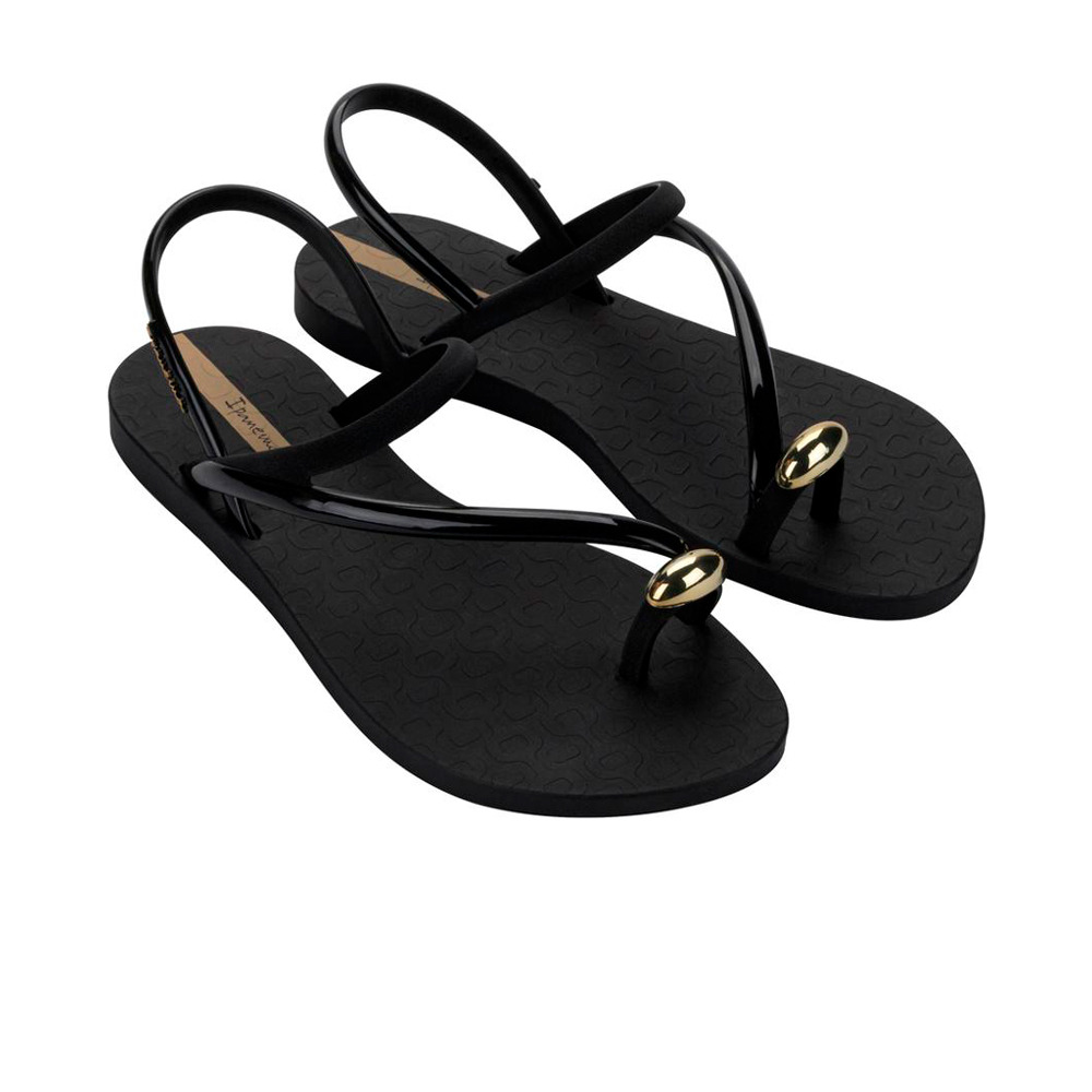 Glam ring sandal chanclas mujer Negro (40)