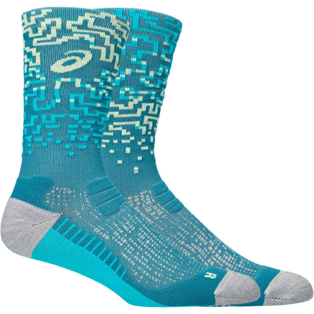 Performance run sock crew calcetines running Verde (S)
