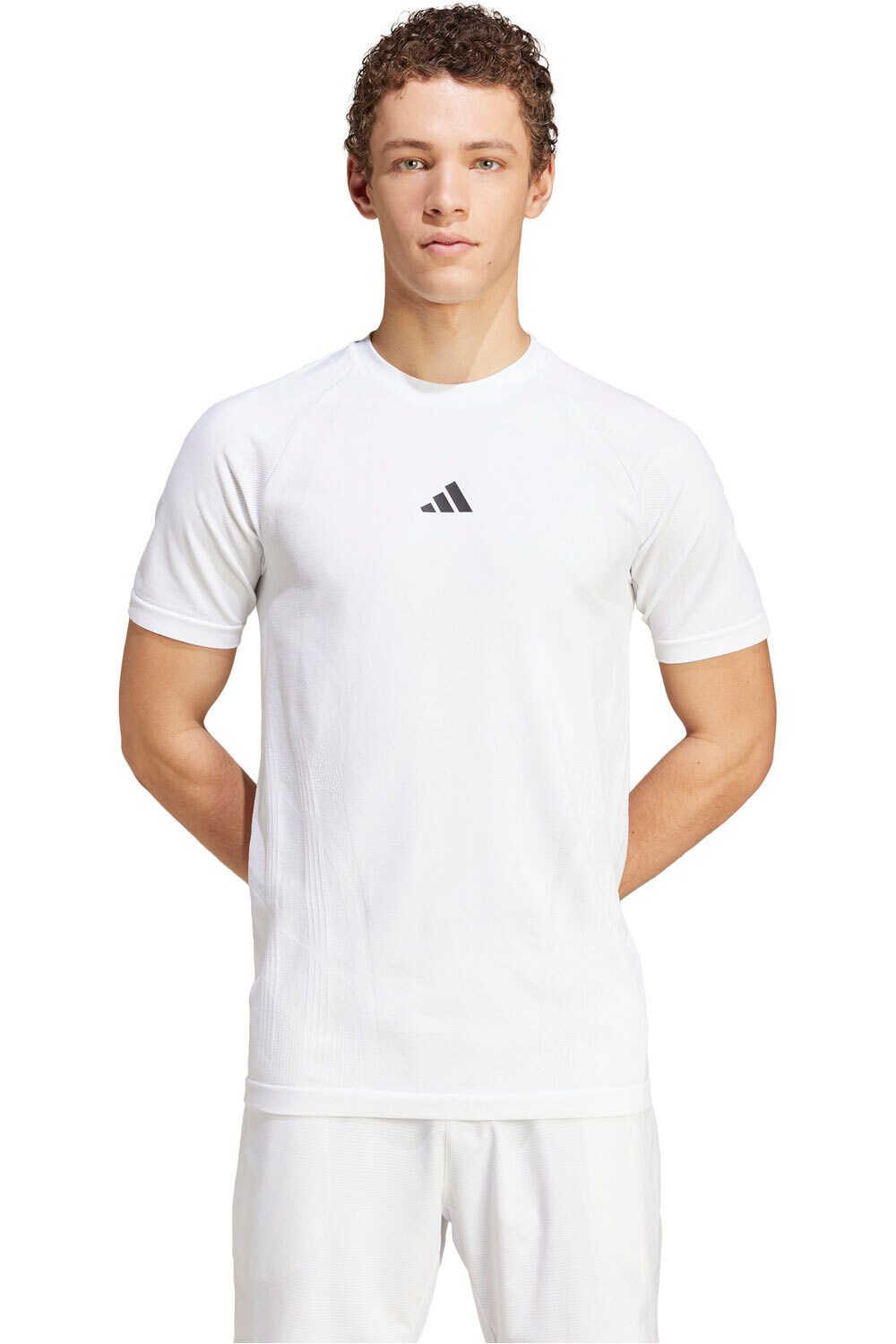 T aeroready pro camiseta tenis manga corta hombre Blanco (S)
