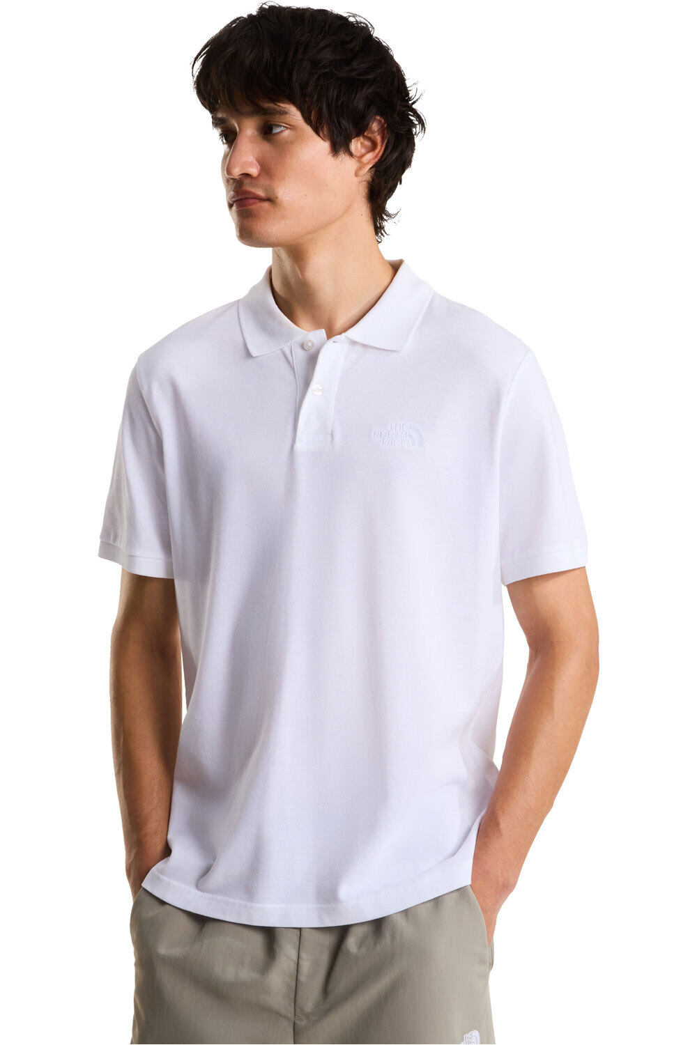 Essential regular polo manga corta hombre Blanco (L)