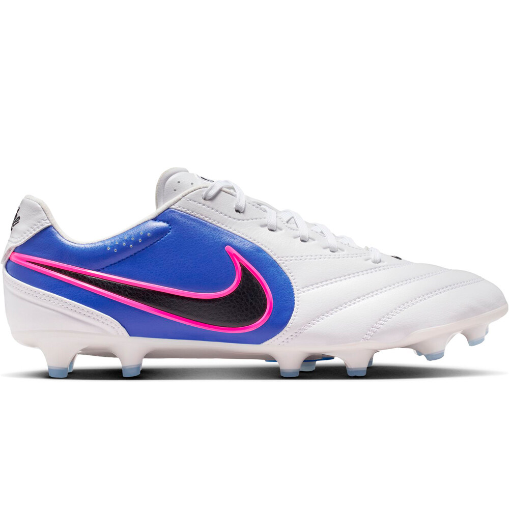 Tiempo ligera pro fg botas de futbol cesped artificial Blanco (47,5)
