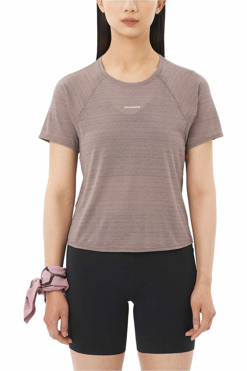 Salomon shkout air cropp camiseta entrenamiento manga corta mujer