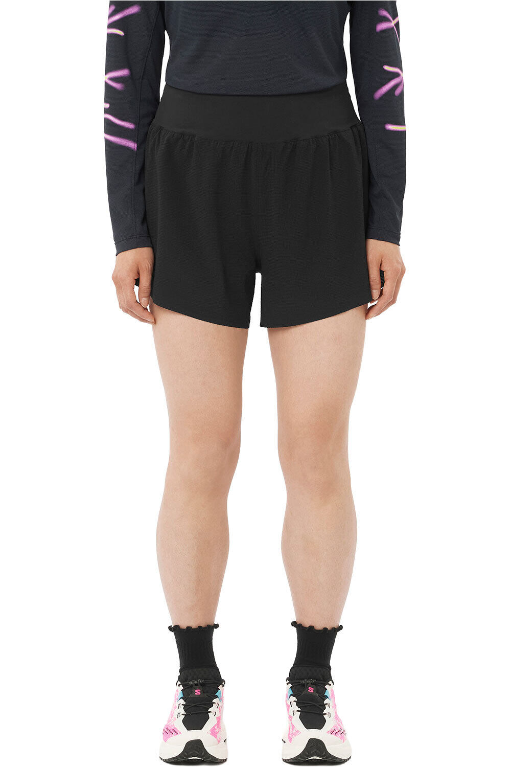 Sense aero stow 4 pantalones cortos trail running mujer Negro (XL)