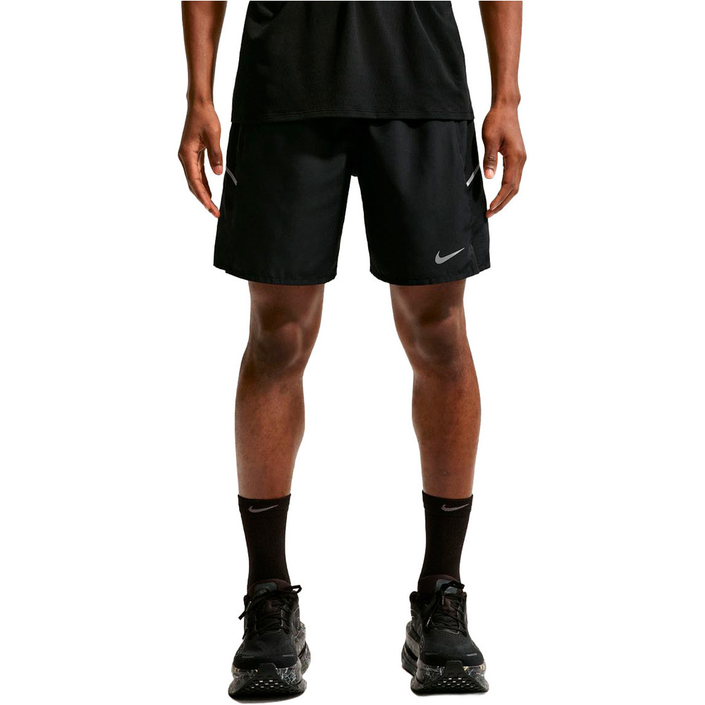 Dri-fit miler 2in1 pantaloneta técnica hombre Negro (XL)