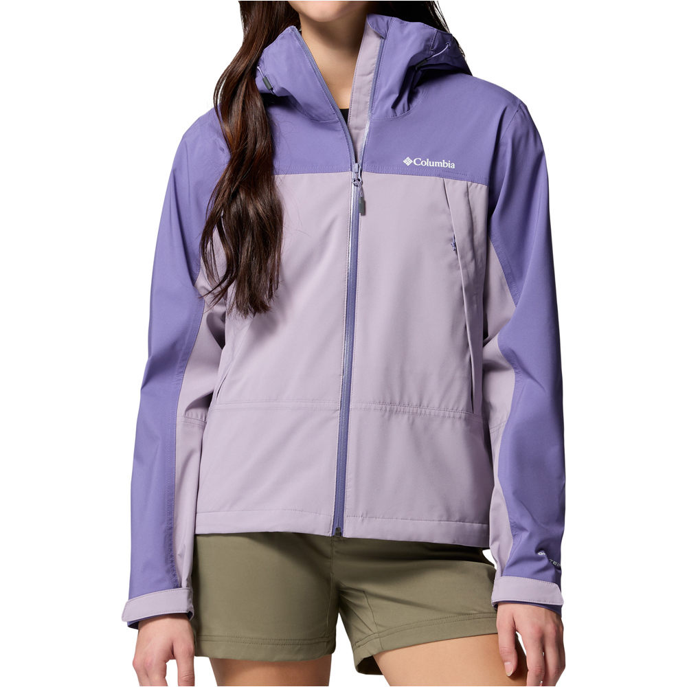 Boulder falls chaqueta impermeable mujer Morado