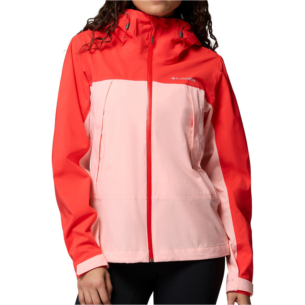 Boulder falls chaqueta impermeable mujer Rosa (M)