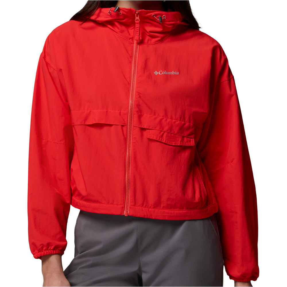 Spire valley cropped windbreaker chaqueta softshell mujer Rosa (L)
