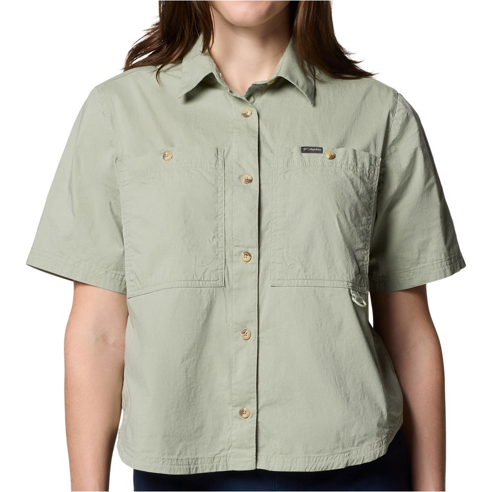 Brea falls camisa montaña manga corta mujer Verde (S)