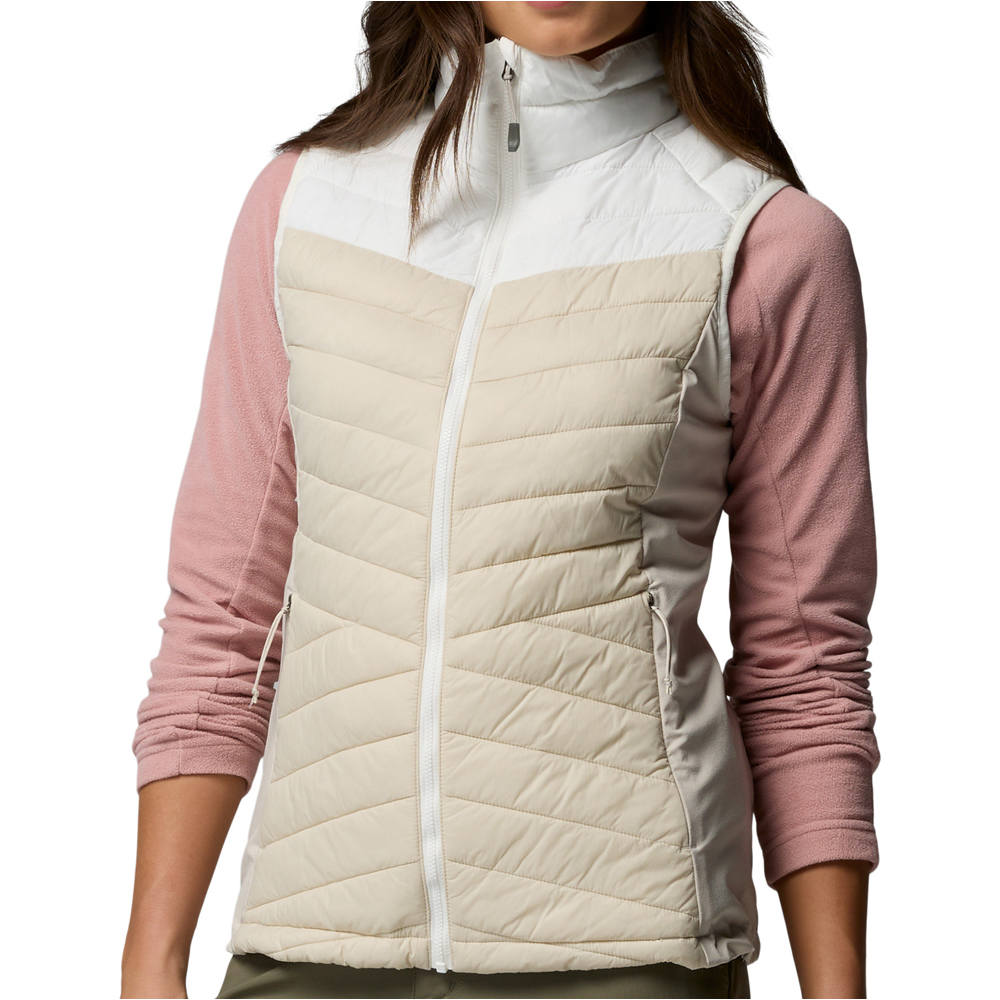 Powder pass hybrid chaleco outdoor mujer Marron (XL)