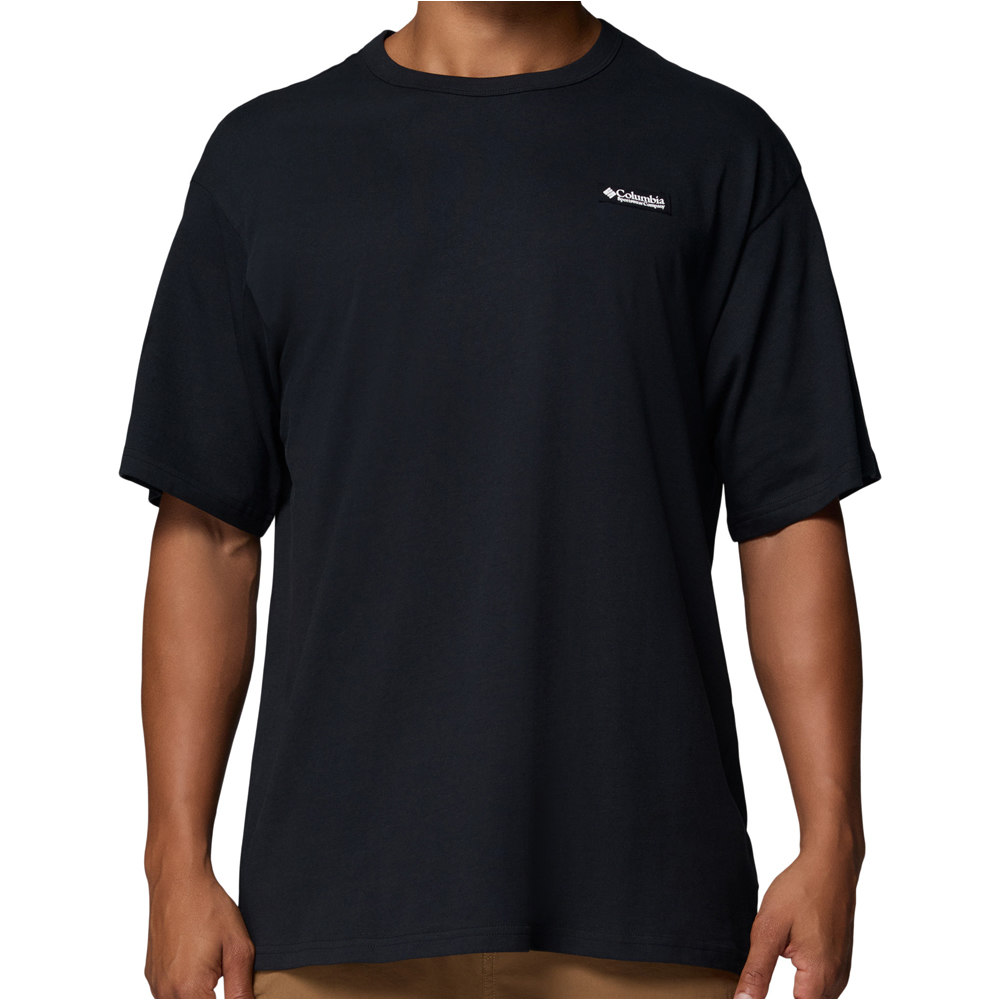 Csc heavyweight back graphic camiseta montaña manga corta hombre Negro (XL)