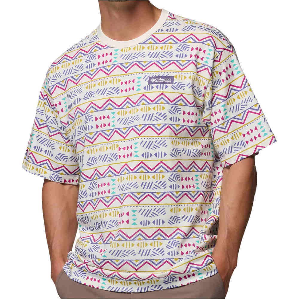 Csc heavyweight printed camiseta montaña manga corta hombre Blanco (XL)