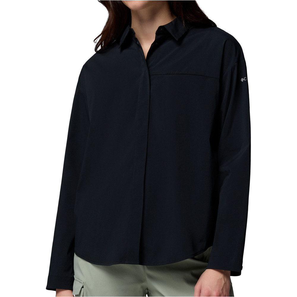 Chill creek camisa montaña manga larga mujer Negro (M)