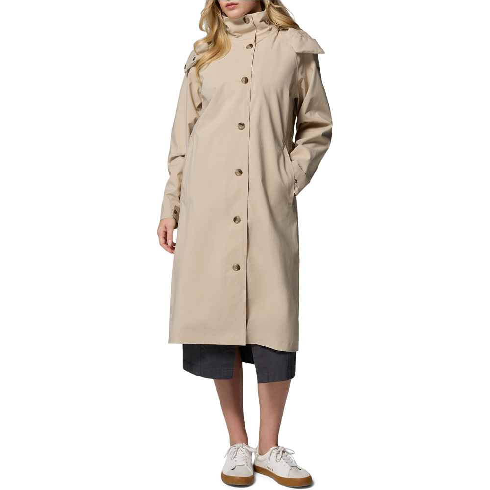Amazetrench rain chaqueta impermeable mujer Marron (L)