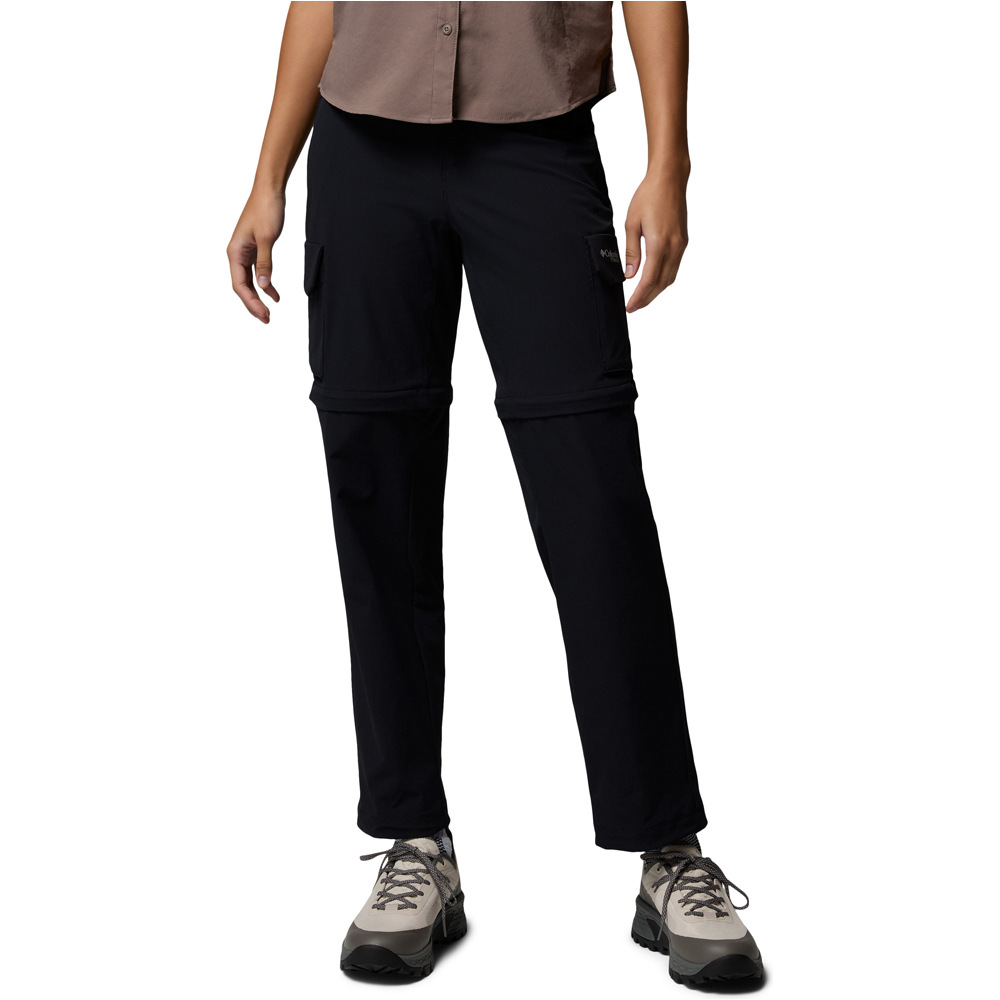 Silver ridge elite convertible pantalón montaña mujer Negro (10)