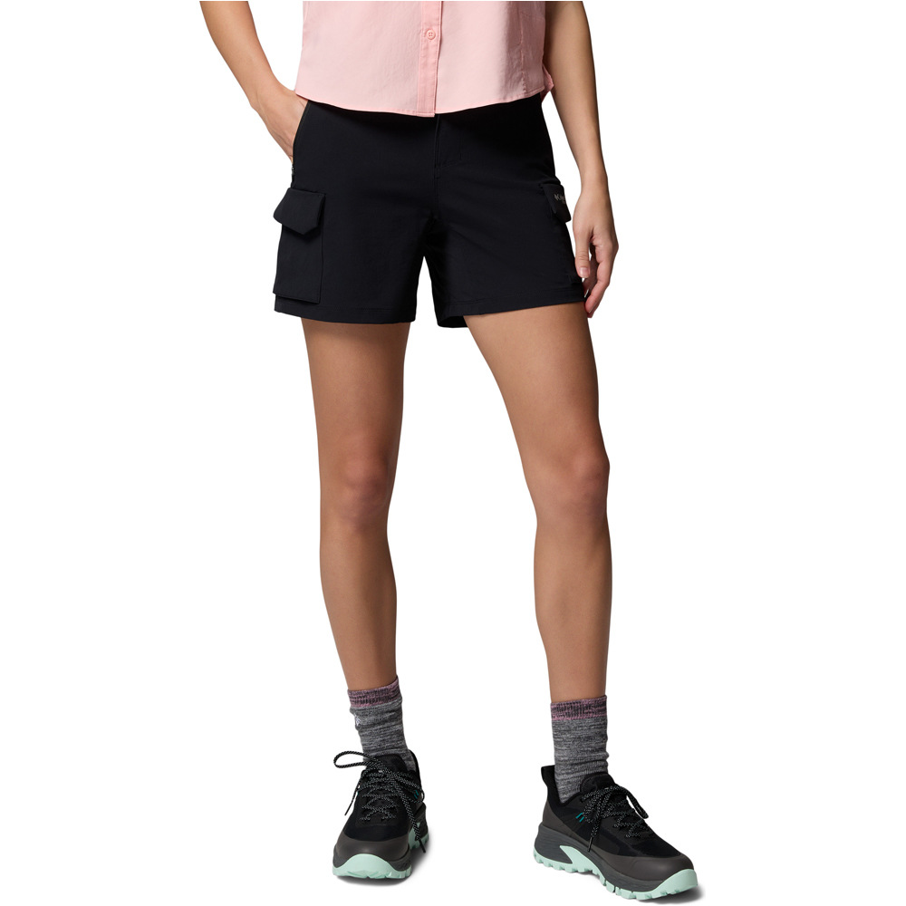Silver ridge elite pantalón corto montaña mujer Negro (4)