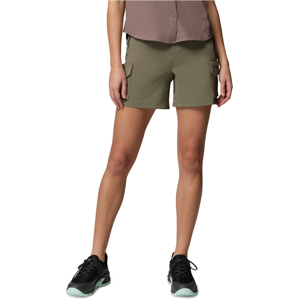 Silver ridge elite pantalón corto montaña mujer Verde (6)