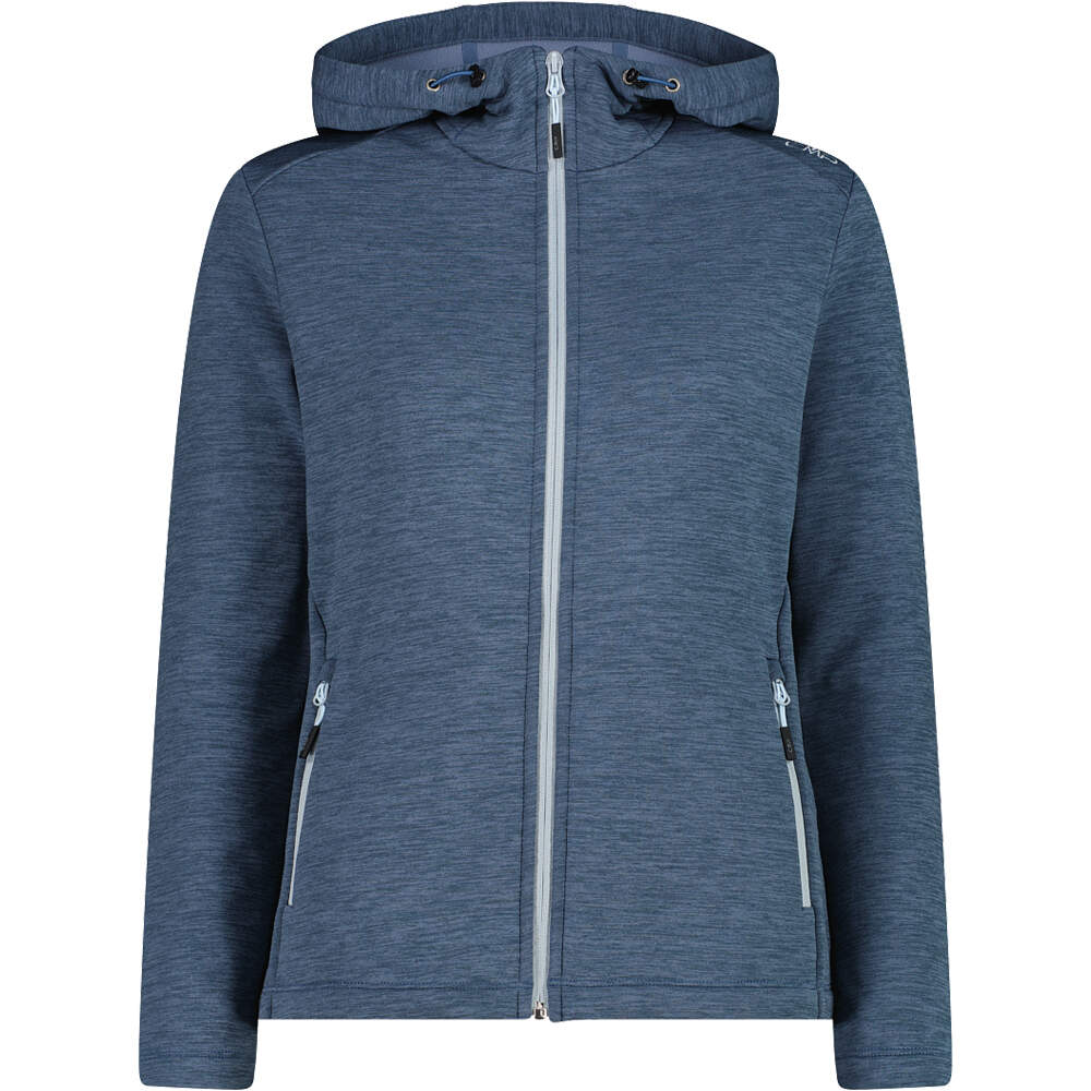 Woman jacket fix hood Sudaderas Montaña Mujer Azul (40)