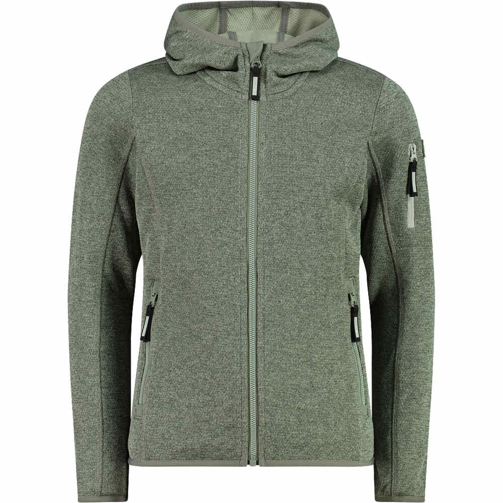 Cmp kid g jacket fix hood forro polar niño · Verde