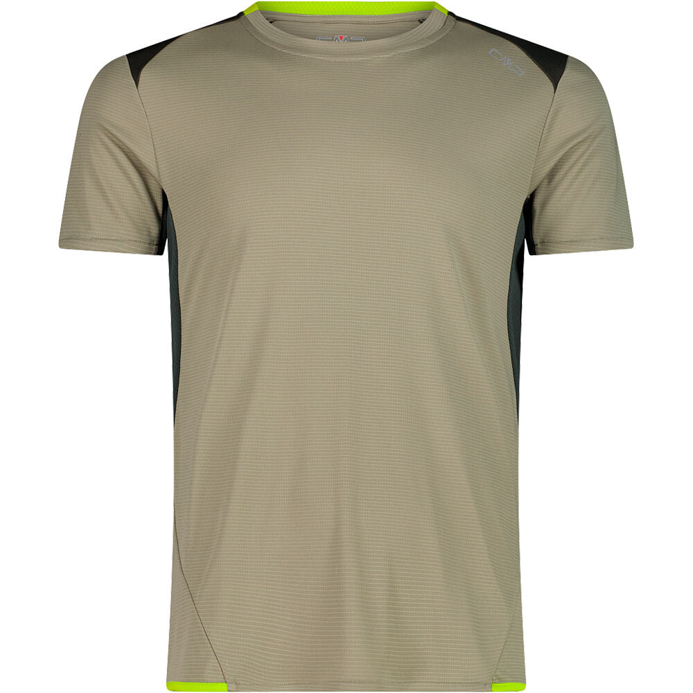 Man t-shirt camiseta montaña manga corta hombre Verde (52)
