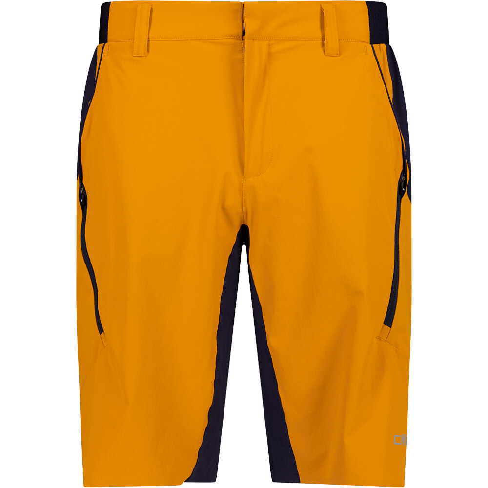 Man free bike bermuda with inner mesh underwear pantalón corto ciclismo hombre Naranja (48)